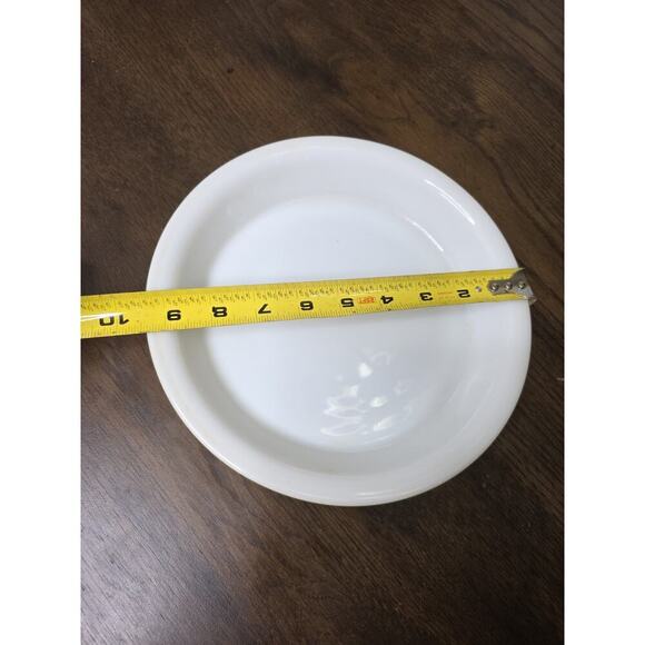 Pyrex Vintage 8.5" Pie Plate Yellow White Milk Glass USA Ovenware Dish 209 - Picture 15 of 16